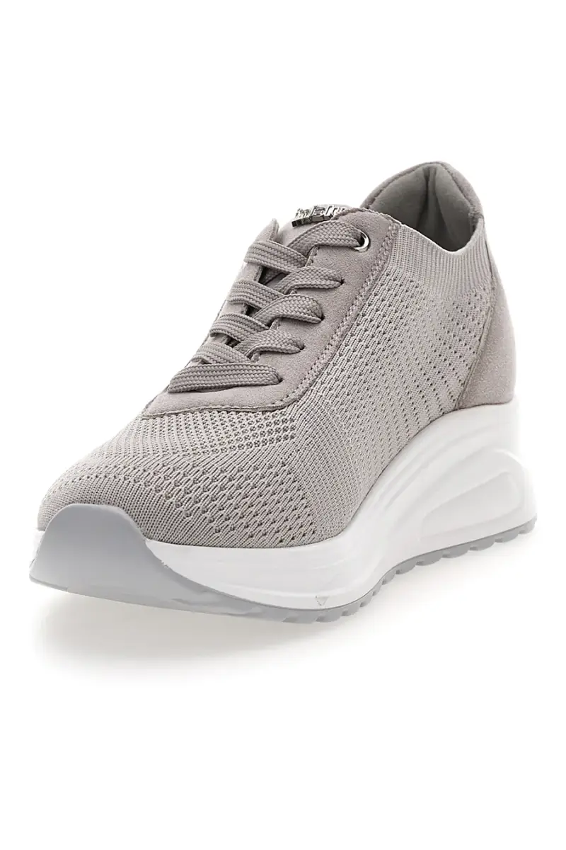 Sneakers tortora in tessuto traspirante con zeppa Inblu 485IN [TORTORA] miniatura 3