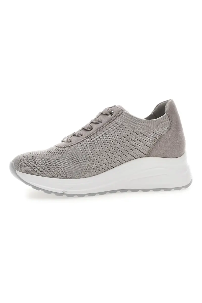Sneakers tortora in tessuto traspirante con zeppa Inblu 485IN [TORTORA] miniatura 4