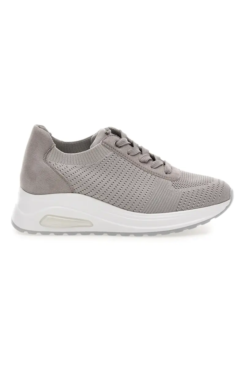 Sneakers tortora in tessuto traspirante con zeppa Inblu 485IN [TORTORA]