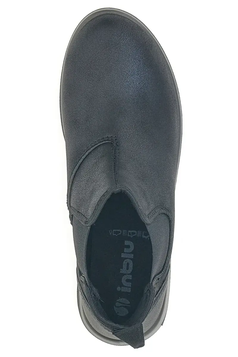 Stivaletti neri con inserti elastici e suola flessibile Inblu 70 WG [NERO] miniatura 3