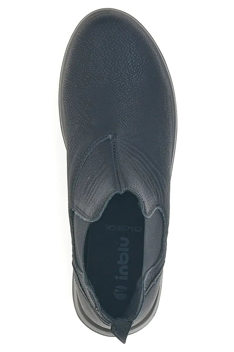 Stivaletti neri con inserti elastici e suola leggera Inblu 59 WG [NERO] miniatura 3