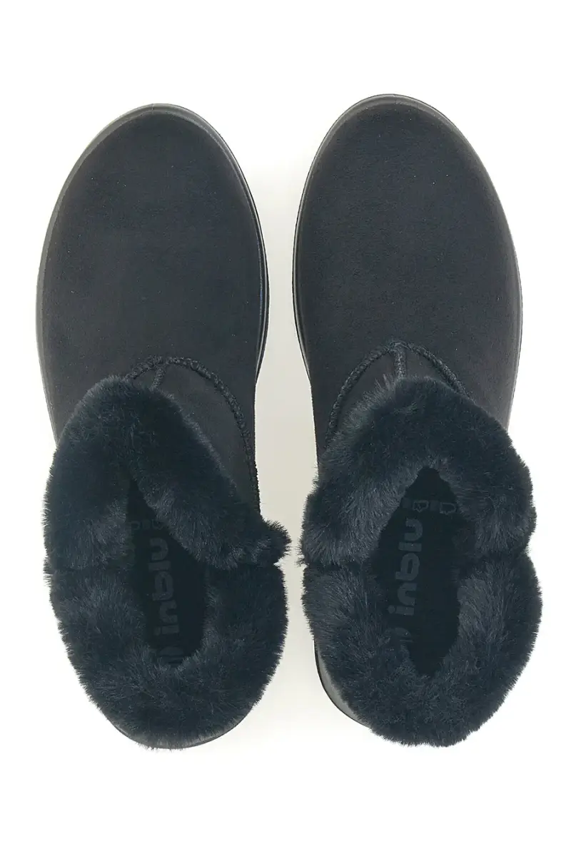 Stivaletti neri con interno in pelo e suola flessibile Inblu 71 WG [NERO] miniatura 3
