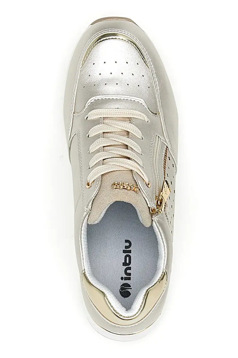 Stringate Platino con Platform e Cerniera Laterale INBLU 434 IN [PLATINO] miniatura 5