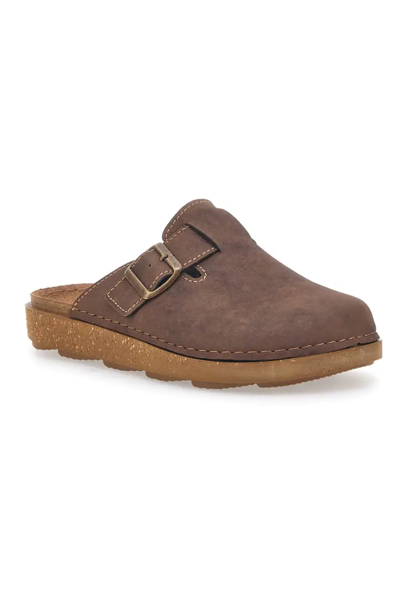 Zoccoli marroni chiusi con fibbia regolabile Inblu 17MT [TESTA DI MORO] miniatura 2