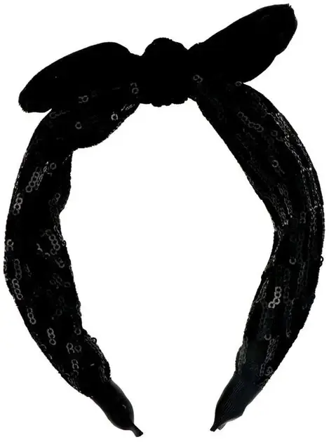 Diadema paillettes con fiocco