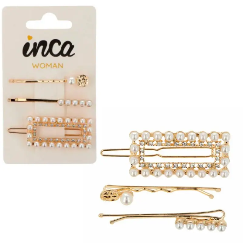 Forcine per capelli Inca White Pearl 3Unità