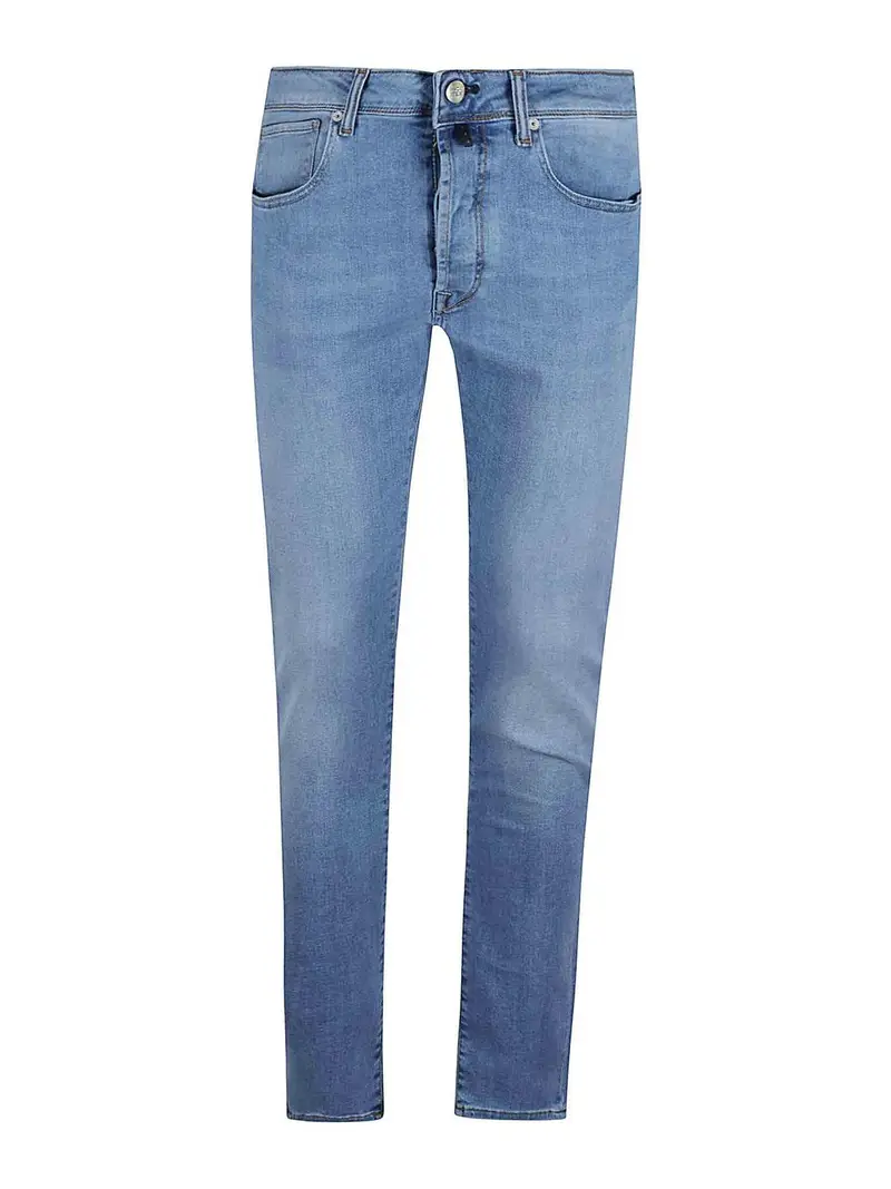 5 Tasche in Cotone Denim Stretch Lavaggio Medio