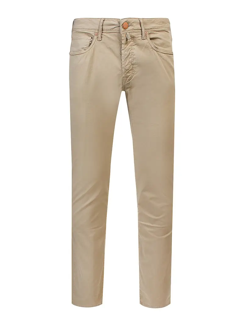 Pantalone in cotone elasticizzato Beige