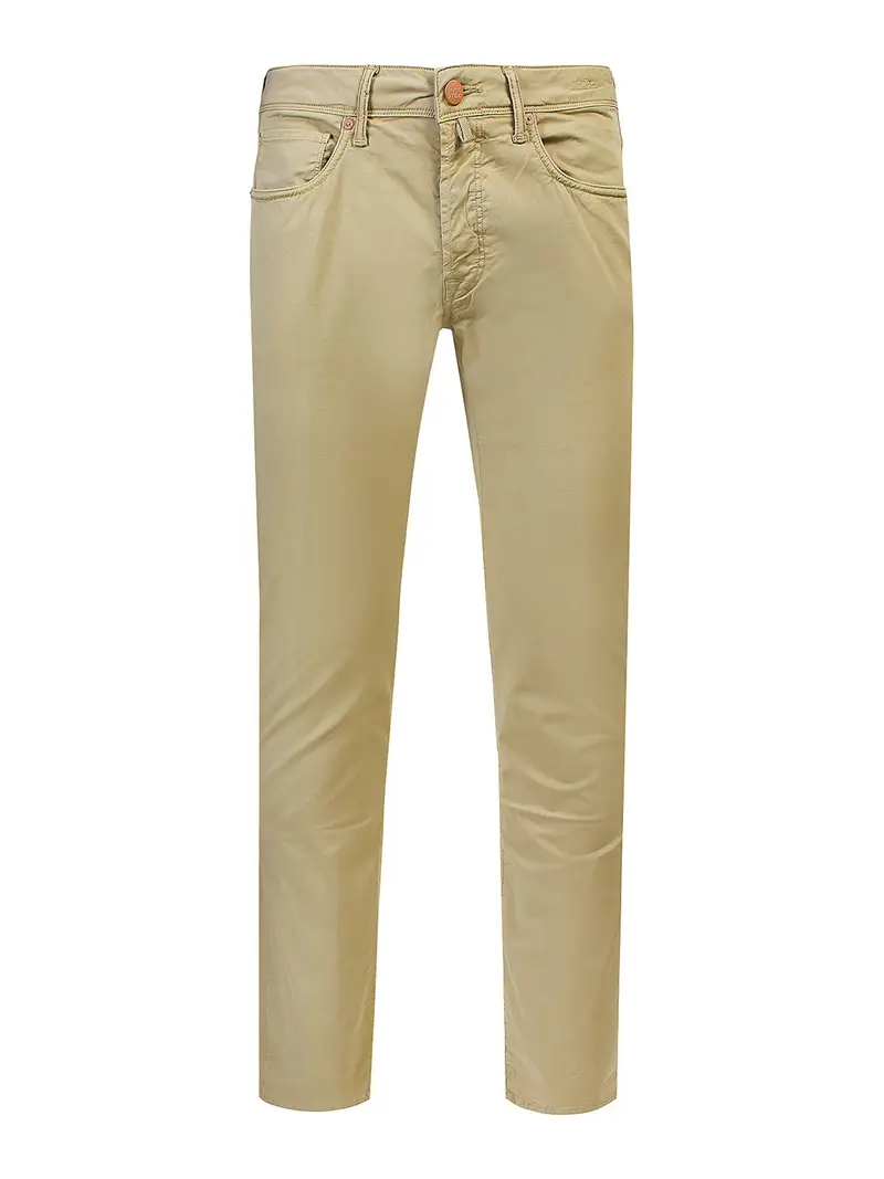 Pantalone in cotone elasticizzato Beige