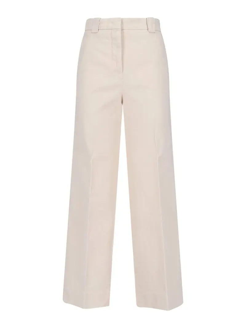 Pantaloni Gamba Ampia Bianco