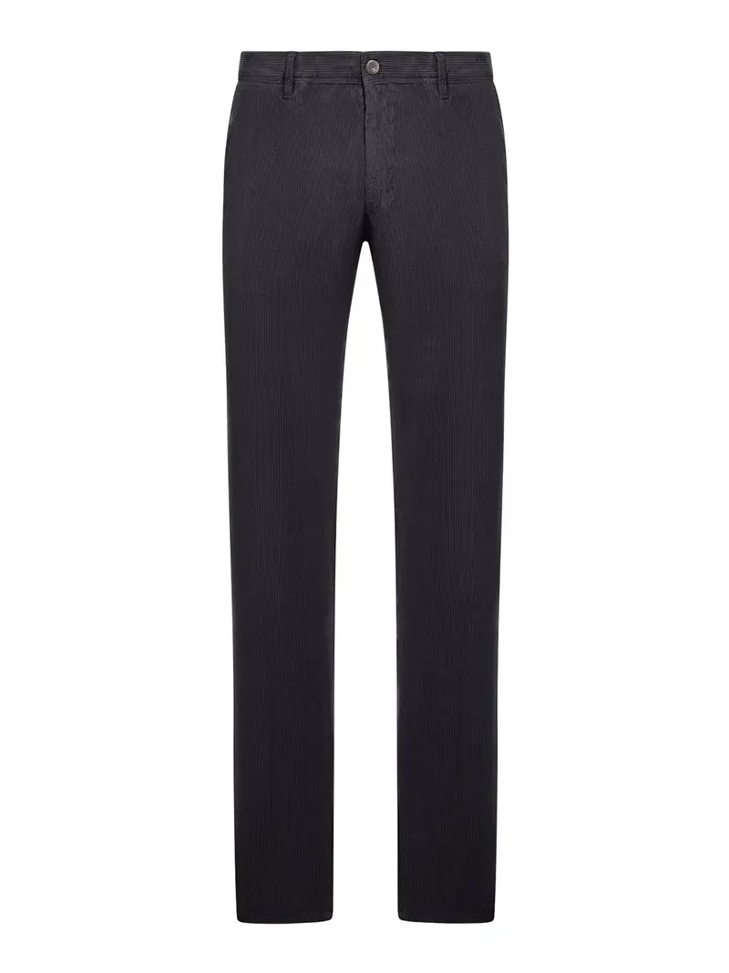 Pantaloni slim fit in velluto a coste Grigio