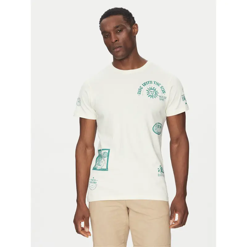 T-shirt Inflorallo 41-137 Écru Regular Fit Écru