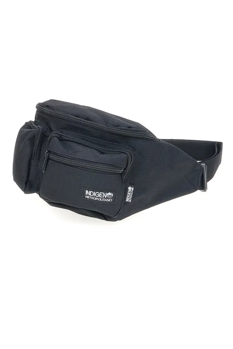 Marsupio nero con tasche zip Indigeno metropolitano IM-21050-A [NERO] miniatura 4