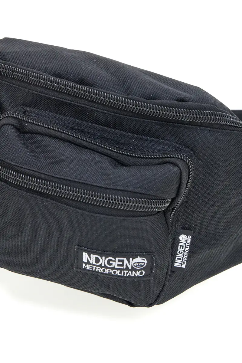 Marsupio nero con tasche zip Indigeno metropolitano IM-21050-A [NERO]