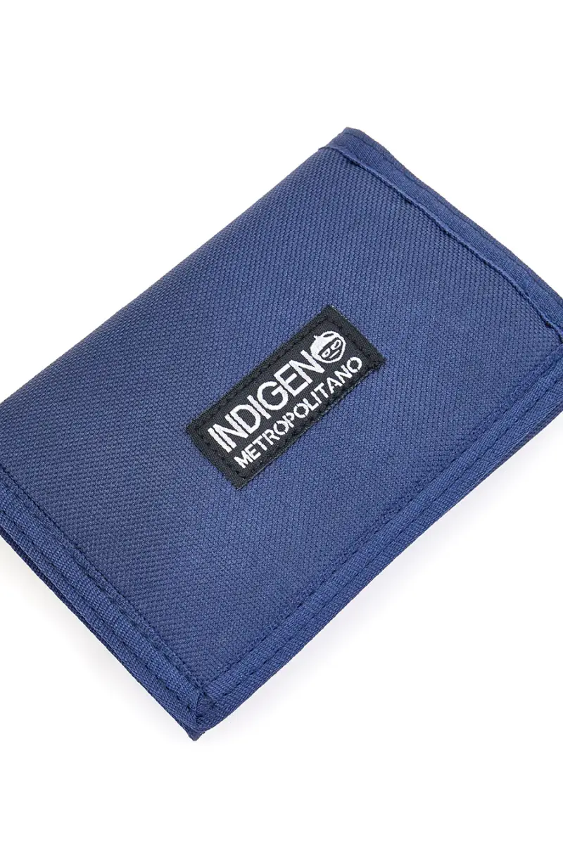 Portafoglio blu con chiusura a strappo Indigeno metropolitano IM21603-A [BLUE] miniatura 2