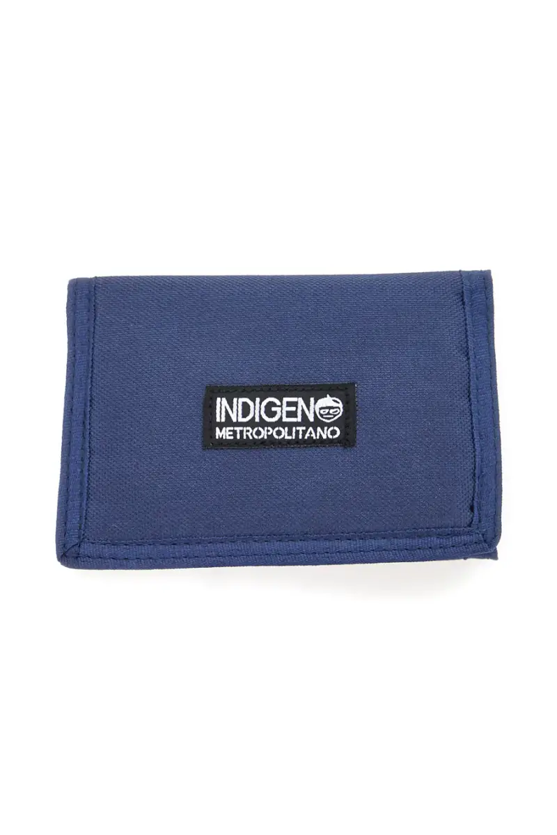 Portafoglio blu con chiusura a strappo Indigeno metropolitano IM21603-A [BLUE]