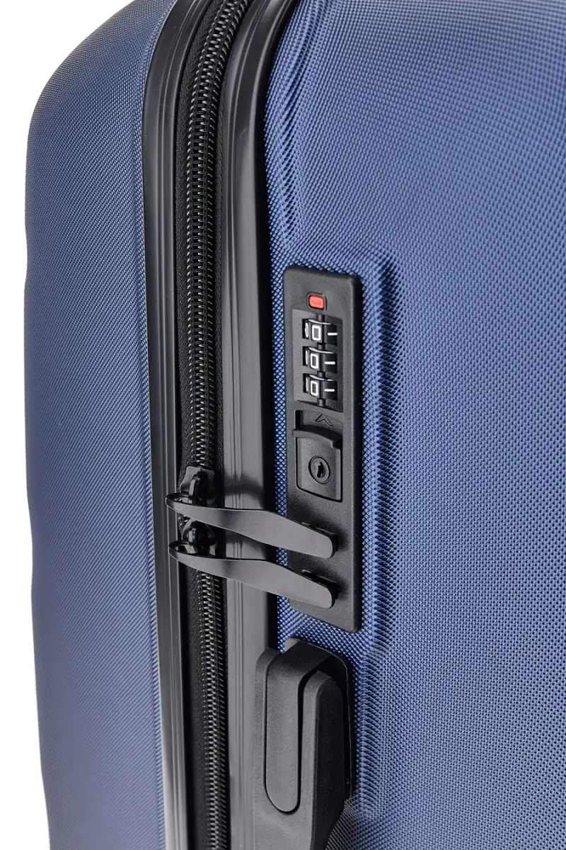 Trolley piccolo blu con 4 ruote e manico telescopico Indigeno INDIGENO180/P [NAVY] miniatura 2