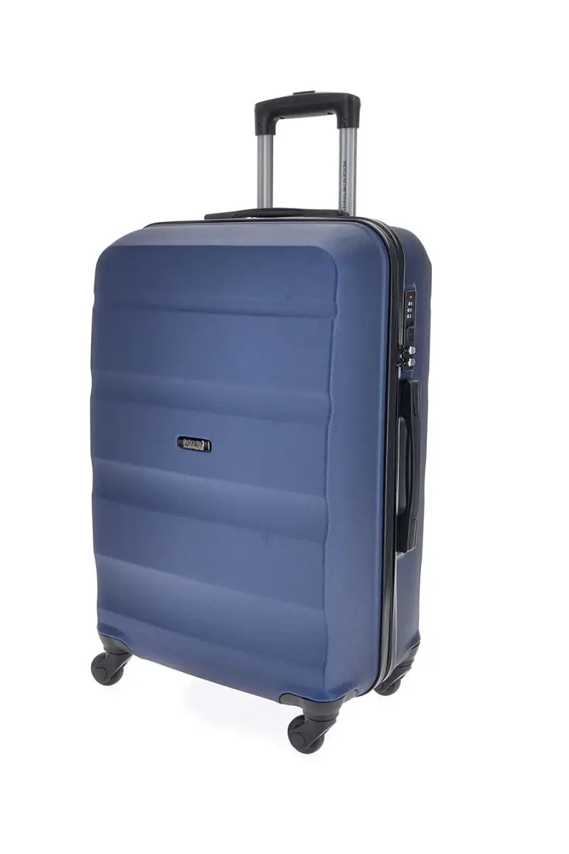 Trolley piccolo blu con 4 ruote e manico telescopico Indigeno INDIGENO180/P [NAVY] miniatura 5