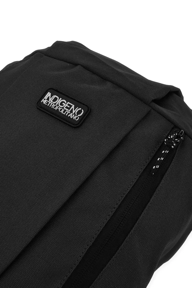 Zaino nero con tasche zip Indigeno metropolitano PITTBAC001-B [NERO] miniatura 3