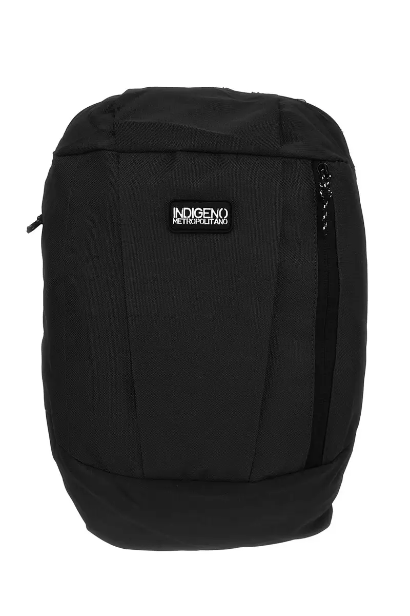 Zaino nero con tasche zip Indigeno metropolitano PITTBAC001-B [NERO]