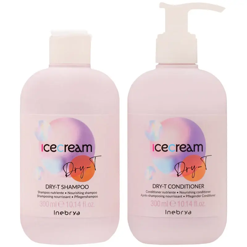 Kit Inebrya Ice Cream Dry-T - Shampoo 300ml + Balsamo 300ml