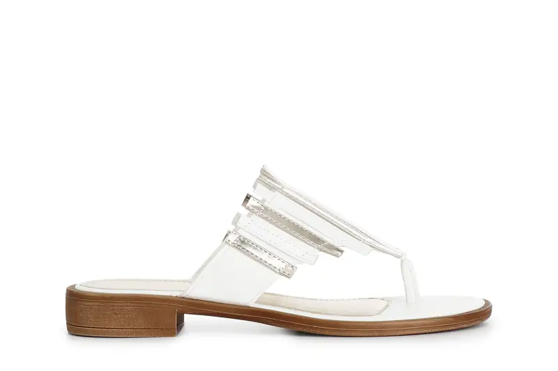 infradito con tomaia multi listini bianco/oro 39