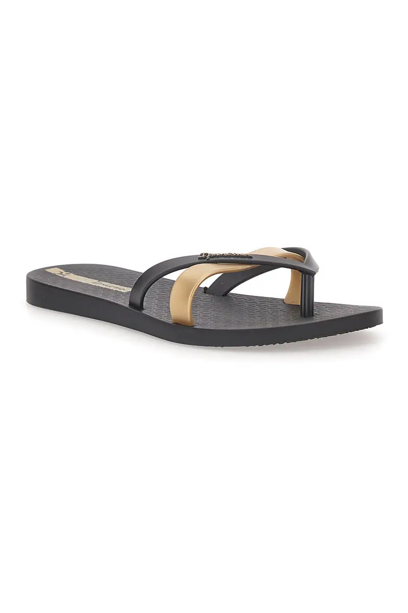 Infradito nere e oro con doppia fascia Ipanema IP81805 miniatura 3