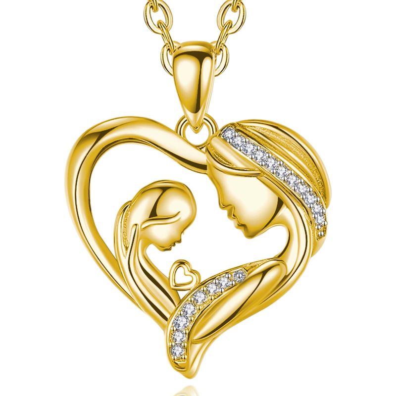 INFUSEU Collana Mamma Figlio Argento Sterling