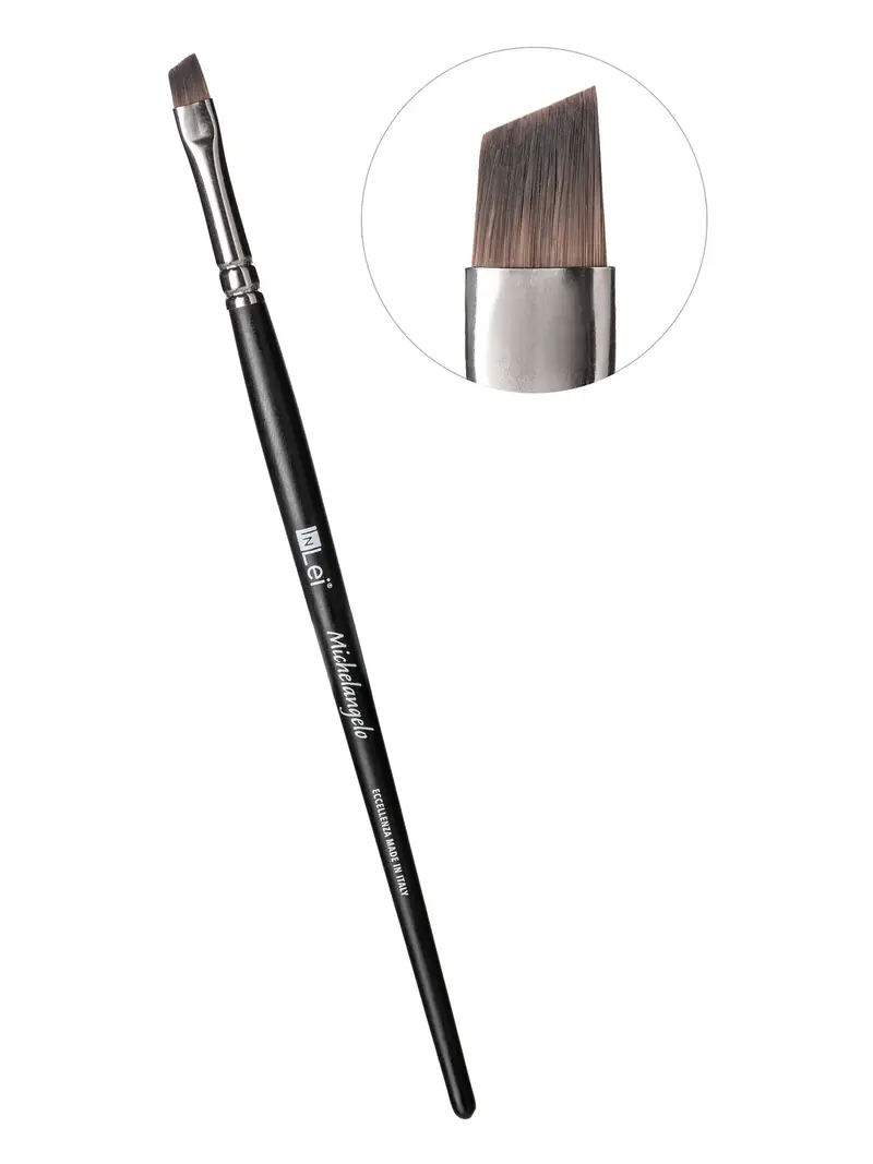 MICHELANGELO | pennello professionale a taglio obliquo con base stretta per Brow Artist