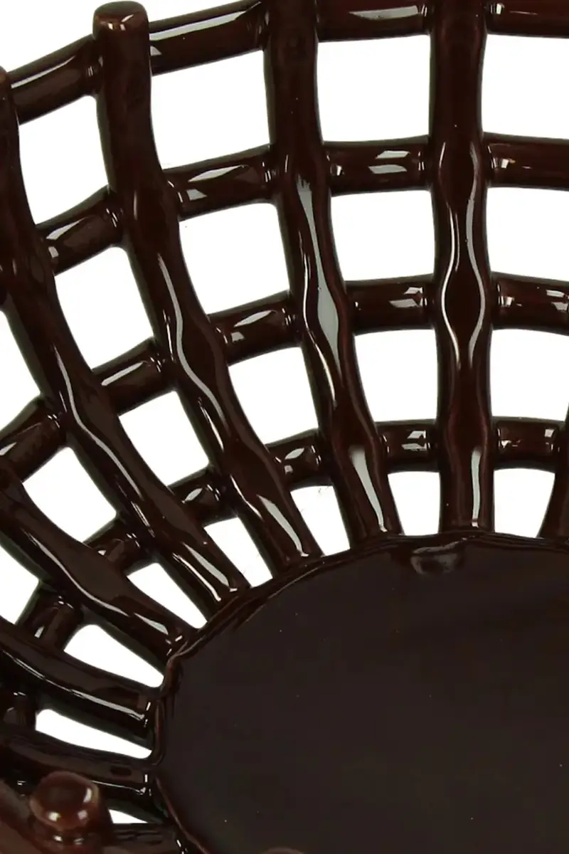 home & lifestyle ciotola decorativa 10 x 24 x 24 cm Marrone miniatura 2