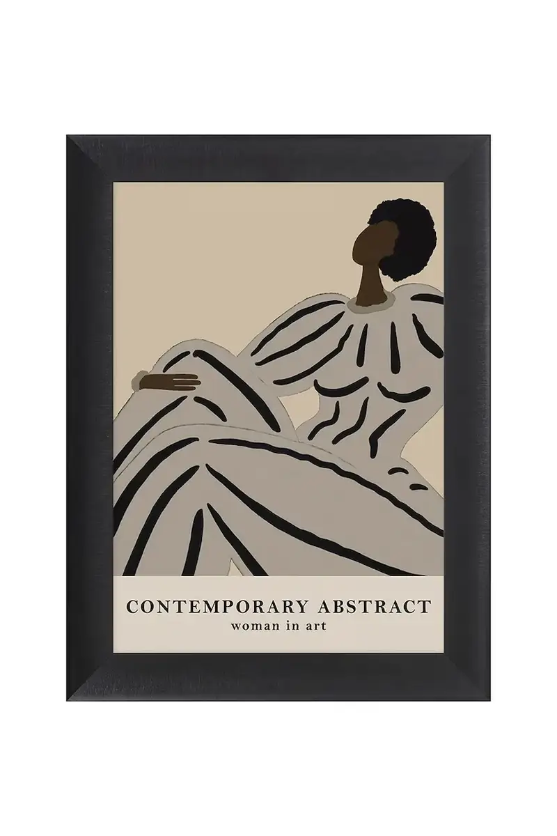 home & lifestyle decorazione da parete in cornice CONTEMPORARY ABSTRACT 50 x 70 cm Multicolore