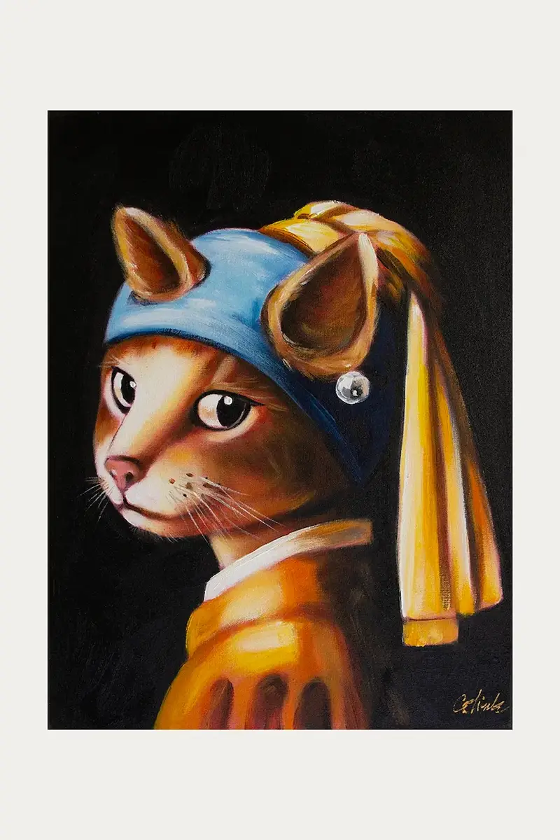 home & lifestyle interpretazione dipinta ad olio Multicolore