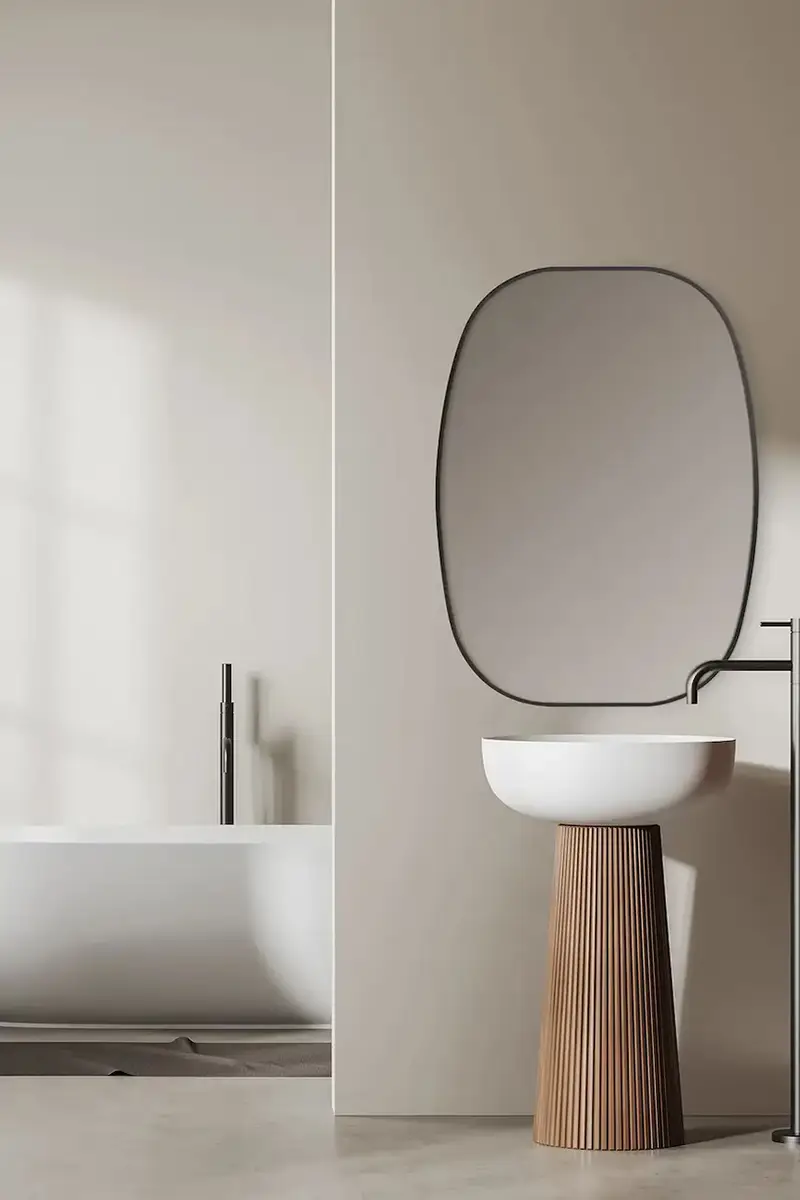 home & lifestyle specchio da parete 50 x 70 cm colore nero miniatura 2