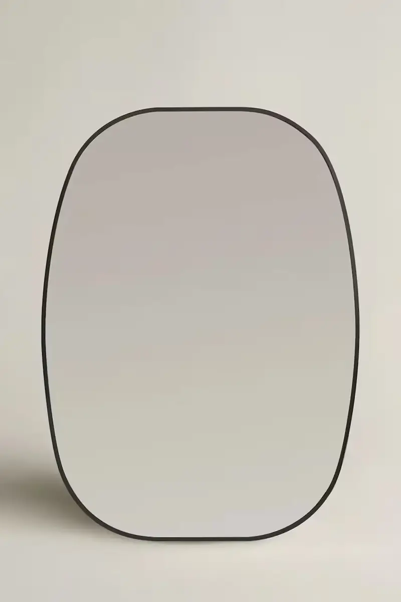 home & lifestyle specchio da parete 50 x 70 cm colore nero