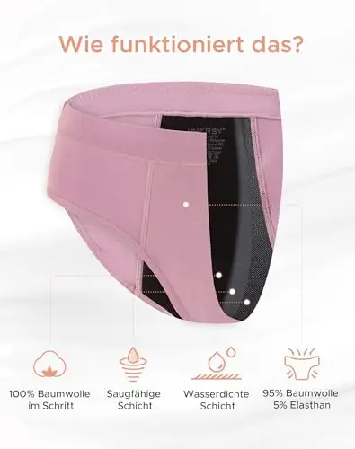 INNERSY Mutande Mestruali Ragazza Flusso Abbondante Mutandine Assorbenti Culotte Bambina Pacco da 3 miniatura 3