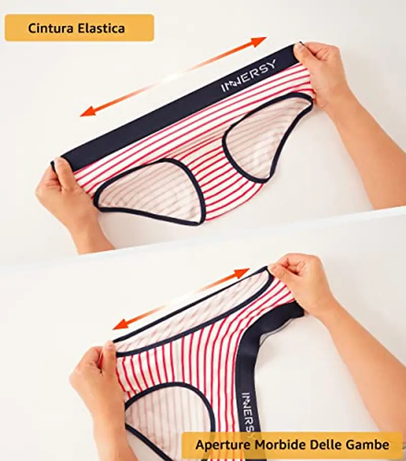 INNERSY Mutandine Bambina Cotone Slip Ragazza Vita Media 14 Anni 12 16 10 Culotte Comodo 6 Pack (8-10 Anni, 5 Multicolore/1 Striscia) miniatura 2