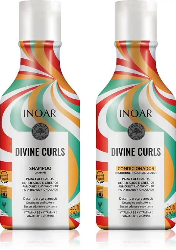 set per capelli ricci 2× 250 ml