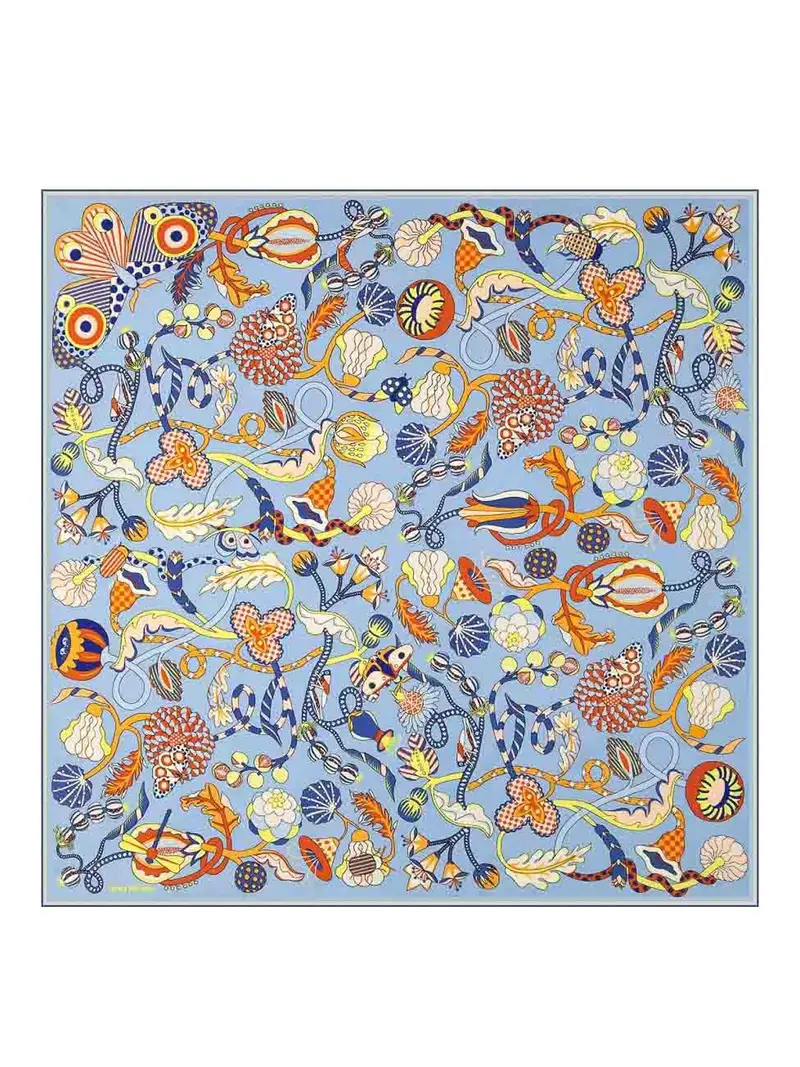 Carre 100 Botanique Multicolore