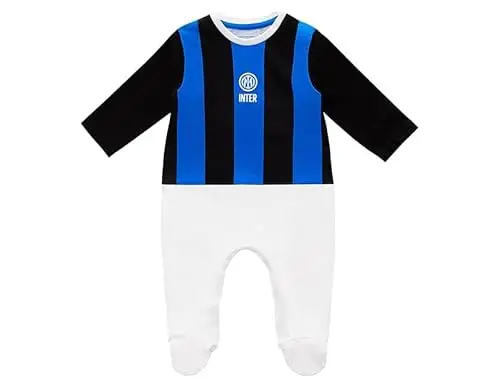 Inter Jump Suit, Tutina Neonato, Righe Nerazzurre e Logo Unisex-Bimbi 0 miniatura 3