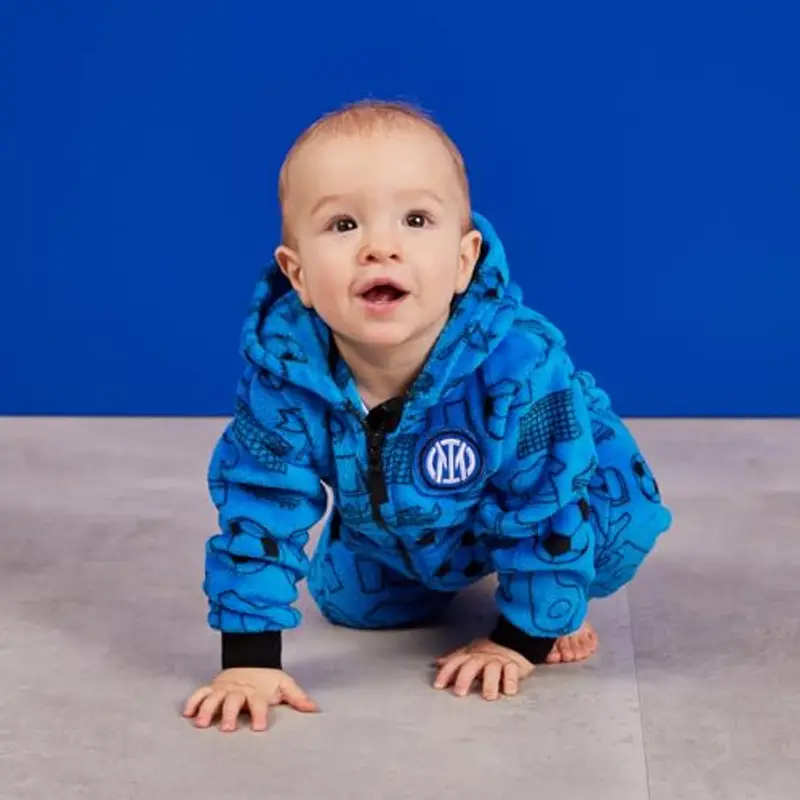 Inter - Tuta Jumpsuit Neonato Regalo Perfetto per i Futuri Tifosi. Ottima idea regalo, per tenere al caldo il tuo miniatura 2