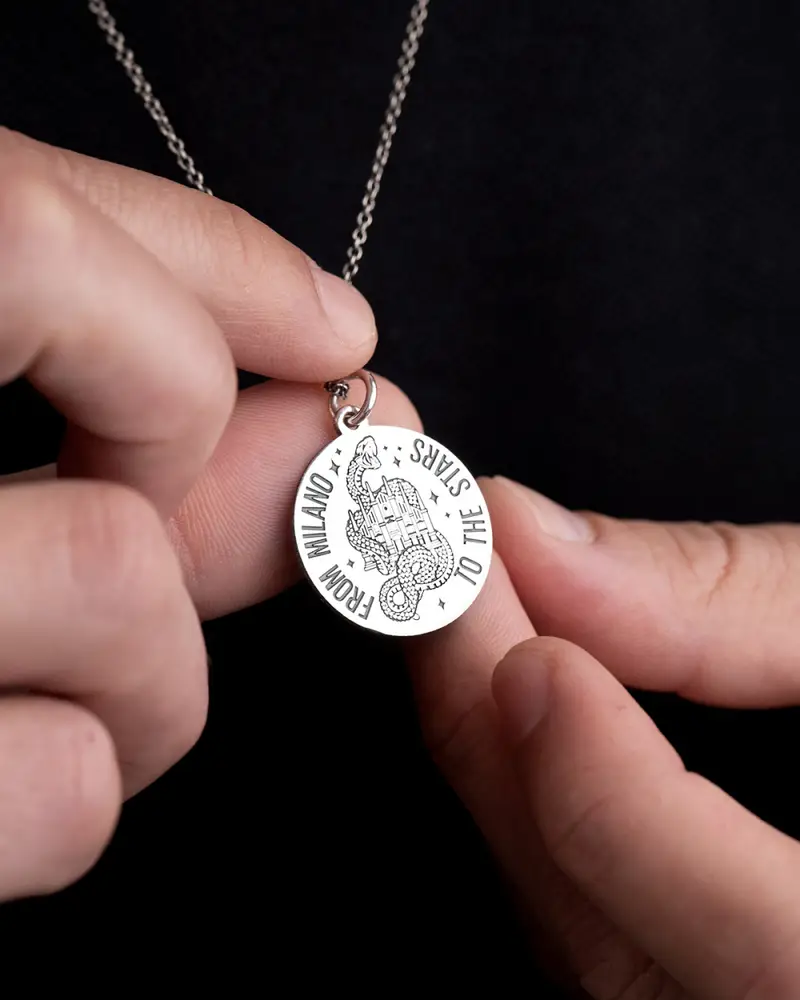 Collana Pendente To The Stars Inter X Nove25 Brunito Lucido miniatura 2