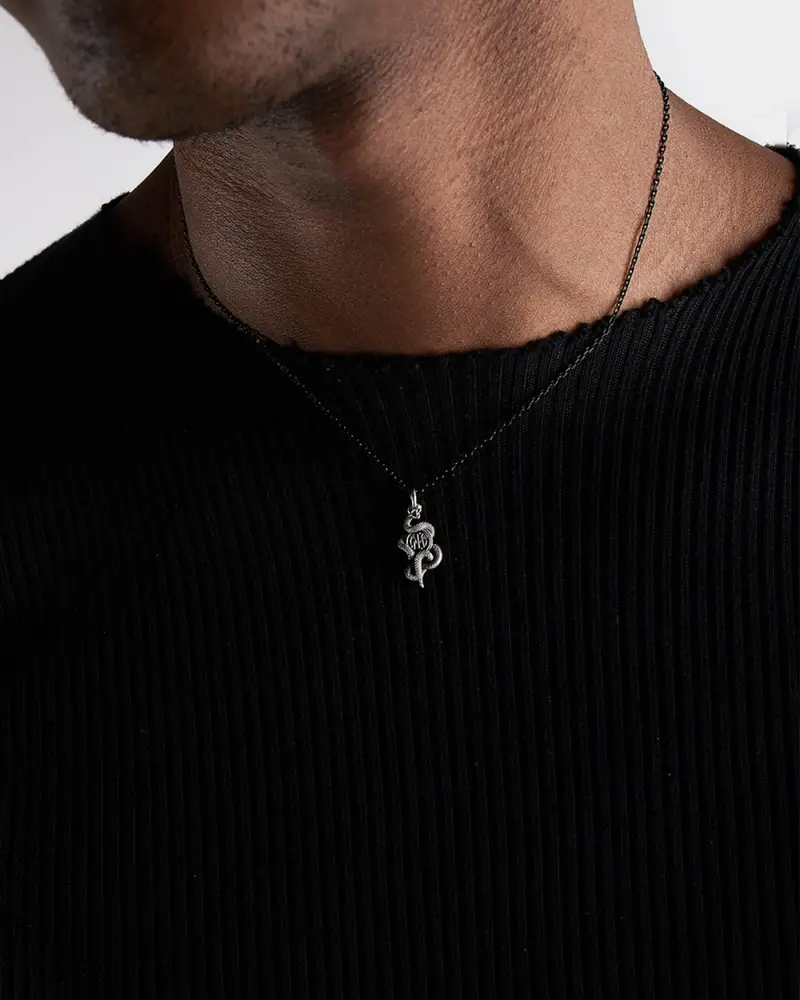 Collana Smaltata Pendente Biscione Inter X Nove25 Brunito Lucido miniatura 2