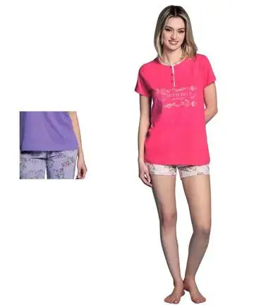 Pigiama donna a manica corta in jersey di cotone Intimami ID1342