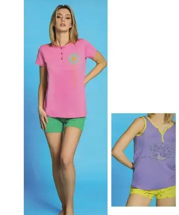 Pigiama donna a manica corta in jersey di cotone Intimami ID1348