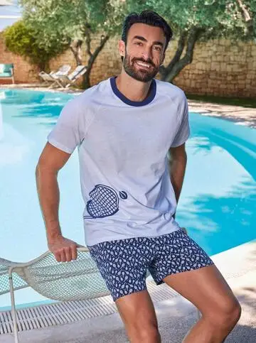 Pigiama uomo corto in jersey di cotone Intimami IU427