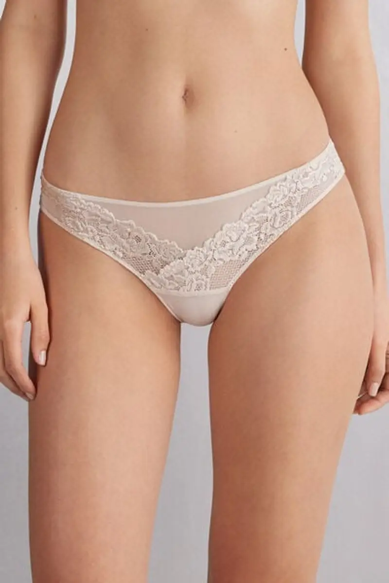 Intimissimi Brasiliana con Pizzo Floreale Donna Naturale Taglia 2