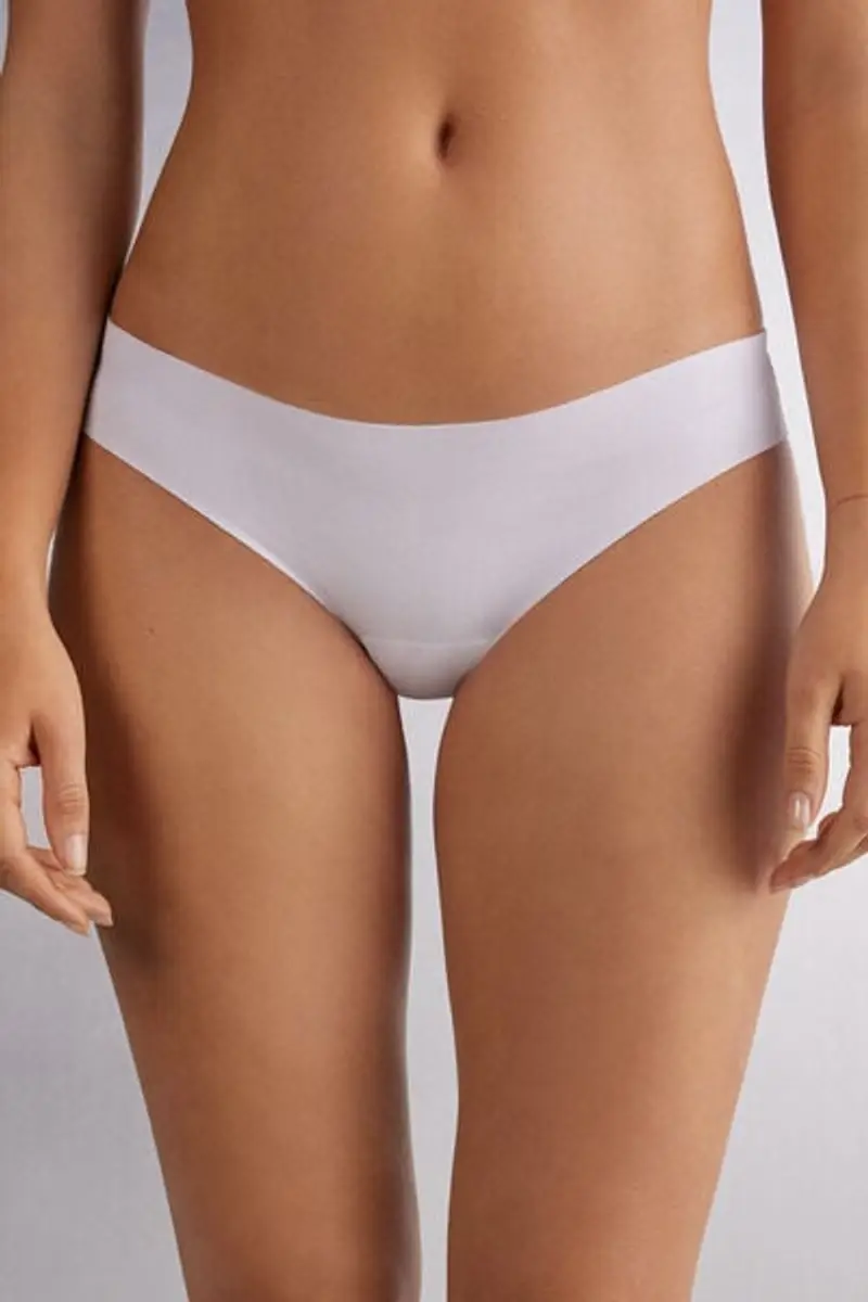 Intimissimi Brasiliana in Cotone senza Cuciture Donna Bianco Taglia 2