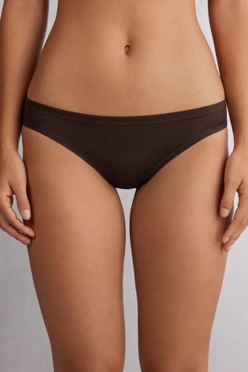 Intimissimi Brasiliana in Cotone Ultralight Cotton Donna Marrone Taglia 4