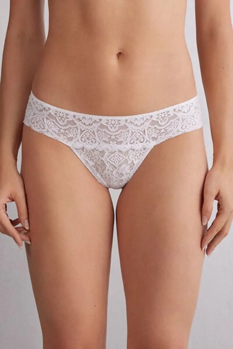 Intimissimi Brasiliana in Pizzo Donna Bianco Taglia 2