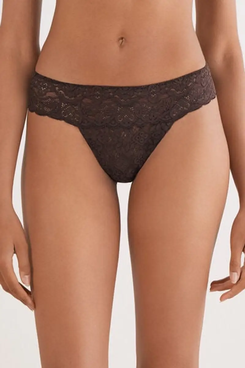 Intimissimi Brasiliana in Pizzo Donna Marrone Taglia 2